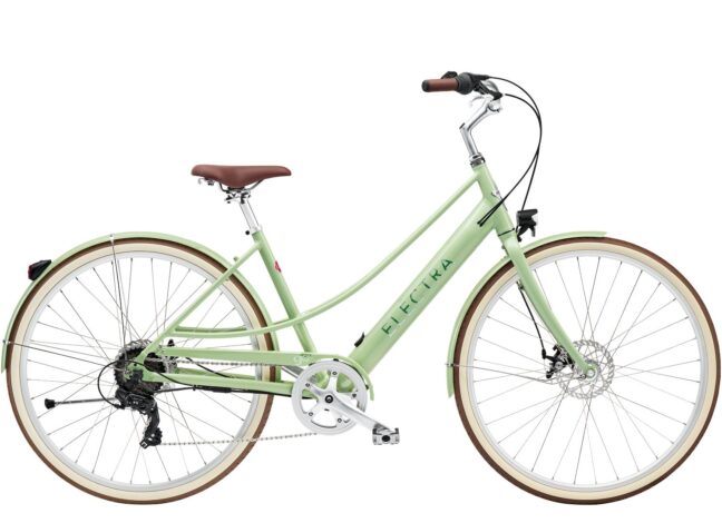 Electra electric bike Loft Go 7D Step Thru light green Profile